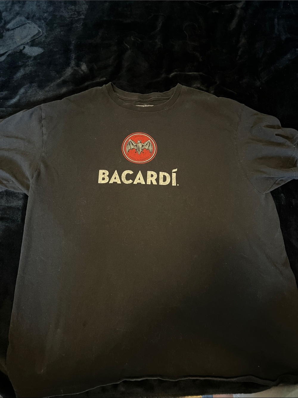 Bacardí Men's Black Logo Short Sleeve Tee